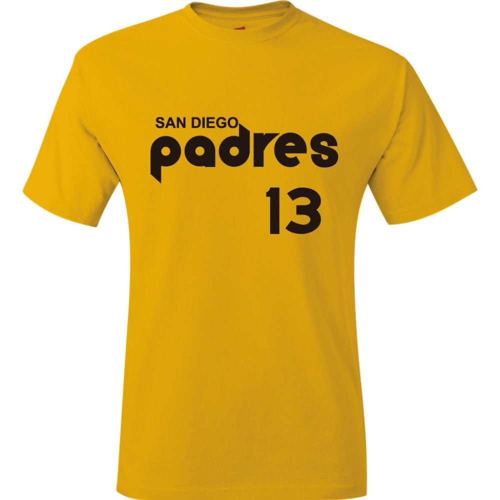 Padres Manny Machado Throwback Jersey T-Shirt Gold